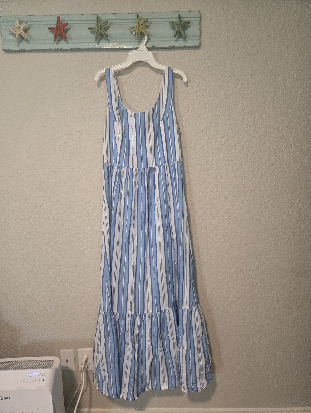 Vineyard Vines Blue Striped Maxi Dress